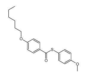 S-(4-methoxyphenyl) 4-hexoxybenzenecarbothioate结构式