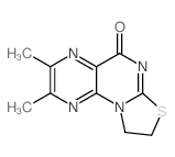 5H-Thiazolo[3,2-a]pteridin-5-one, 8,9-dihydro-2,3-dimethyl-结构式