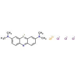 3,7-bis(dimethylamino)phenothiazin-5-ium chloride, compound with zinc chloride结构式