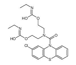 Bis(ethylcarbamic acid)(2-chloro-10H-phenothiazin-10-ylcarbonylimino)diethylene ester Structure