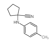 Cyclopentanecarbonitrile,1-[(4-methylphenyl)amino]-结构式