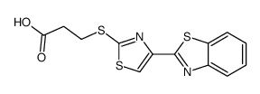 3-[[4-(1,3-benzothiazol-2-yl)-1,3-thiazol-2-yl]sulfanyl]propanoic acid Structure