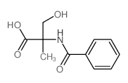 DL-N-苯甲酰-2-甲基丝氨酸结构式
