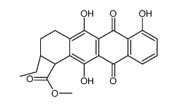 methyl (1S,2S)-2-ethyl-5,7,12-trihydroxy-6,11-dioxo-1,2,3,4-tetrahydrotetracene-1-carboxylate结构式