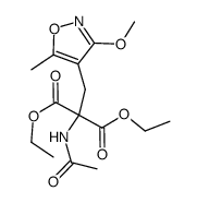 diethyl acetamido[(3-methoxy-5-methylisoxazol-4-yl)methyl]malonate结构式