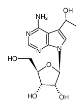 5-(1-Hydroxyethyl)tubercidin Structure