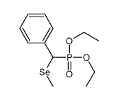 [diethoxyphosphoryl(methylselanyl)methyl]benzene Structure