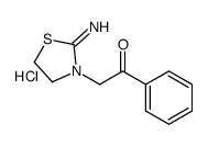 2-(2-iminothiazolidin-3-yl)-1-phenylethan-1-one monohydrochloride Structure