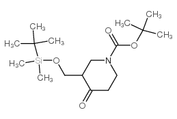 3-(((叔丁基二甲基甲硅烷基氧基)乙基)-4-氧代哌啶-1-甲酸叔丁酯图片