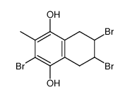 2,6,7-tribromo-3-methyl-5,6,7,8-tetrahydro-naphthalene-1,4-diol结构式