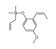 (4-methoxy-2-prop-1-enylphenoxy)-dimethyl-prop-2-enylsilane结构式