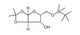 α-D-Xylofuranose, 5-O-[(1,1-dimethylethyl)dimethylsilyl]-1,2-O-(1-methylethylidene)结构式