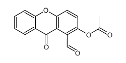 2-acetoxy-9-oxo-xanthene-1-carbaldehyde Structure