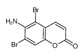 5,7-dibromo-6-aminocoumarin Structure