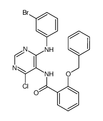 2-Benzyloxy-N-[4-(3-bromo-phenylamino)-6-chloro-pyrimidin-5-yl]-benzamide结构式