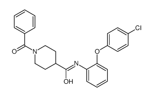 1-benzoyl-N-[2-(4-chlorophenoxy)phenyl]piperidine-4-carboxamide Structure