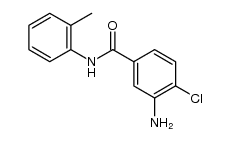 3-氨基-4-氯-N-(邻甲苯基)苯甲酰胺结构式