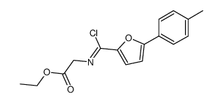 ethyl 2-((chloro(5-(p-tolyl)furan-2-yl)methylene)amino)acetate结构式