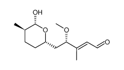 (S,E)-5-((2S,5R,6R)-6-hydroxy-5-methyltetrahydro-2H-pyran-2-yl)-4-methoxy-3-methylpent-2-enal结构式