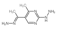 (5-ethanehydrazonoyl-4-methyl-pyrimidin-2-yl)hydrazine结构式