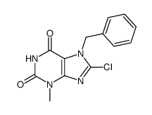 7-Benzyl-8-chloro-3-methyl-3,7-dihydropurine-2,6-dione结构式