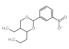 1,3-Dioxane,5-ethyl-2-(3-nitrophenyl)-4-propyl- Structure