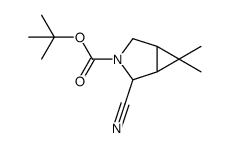 tert-butyl 2-cyano-6,6-dimethyl-3-azabicyclo[3.1.0]hexane-3-carboxylate结构式