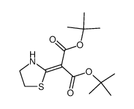 di-t-butyl 2-(thiazolidin-2-ylidene)malonate Structure