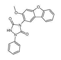 4-(3-methoxy-dibenzofuran-2-yl)-1-phenyl-[1,2,4]triazolidine-3,5-dione Structure