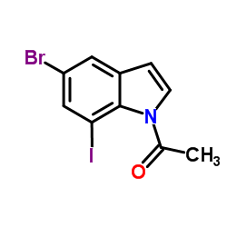 1-(5-Bromo-7-iodo-1H-indol-1-yl)ethanone structure