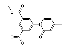 3-(4-methyl-2-oxo-2H-pyridin-1-yl)-5-nitrobenzoic acid methyl ester结构式