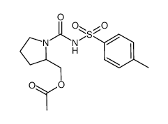 (1-(tosylcarbamoyl)pyrrolidin-2-yl)methyl acetate结构式