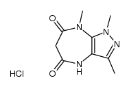 1,3,8-trimethyl-6,8-dihydropyrazolo[3,4-b][1,4]diazepine-5,7(1H,4H)-dione hydrochloride Structure