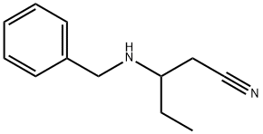 Pentanenitrile, 3-[(phenylmethyl)amino]- Structure