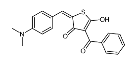 (2Z)-4-benzoyl-2-[[4-(dimethylamino)phenyl]methylidene]-5-hydroxythiophen-3-one结构式