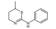 N-(6-METHYLTETRAHYDRO-1,3-THIAZIN-2-YLIDENE)ANILINE Structure