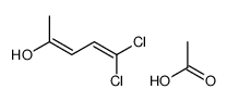 acetic acid,5,5-dichloropenta-2,4-dien-2-ol Structure