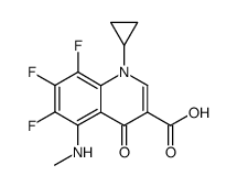 1-Cyclopropyl-6,7,8-trifluoro-1,4 -dihydro-5-(methylamino)-4-oxo-3-quinolinecarboxylic acid结构式