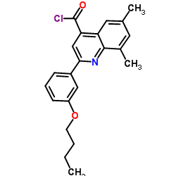 2-(3-Butoxyphenyl)-6,8-dimethyl-4-quinolinecarbonyl chloride结构式