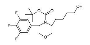 tert-butyl (5R)-3-(4-hydroxybutyl)-5-(3,4,5-trifluorophenyl)morph oline-4-carboxylate Structure