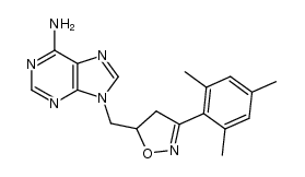 9-[(3-mesityl-4,5-dihydroisoxazol-5-yl)methyl]-9H-purin-6-amine Structure