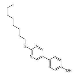 4-(2-octylsulfanylpyrimidin-5-yl)phenol Structure