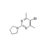 5-Bromo-4,6-dimethyl-2-(pyrrolidin-1-yl)pyrimidine Structure