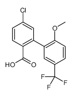 4-chloro-2-[2-methoxy-5-(trifluoromethyl)phenyl]benzoic acid结构式