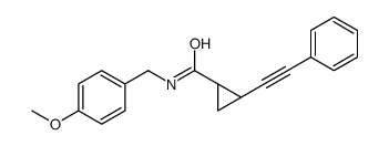 (1R,2S)-N-[(4-methoxyphenyl)methyl]-2-(2-phenylethynyl)cyclopropa necarboxamide Structure