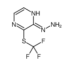 2-Hydrazino-3-[(trifluoromethyl)sulfanyl]pyrazine结构式