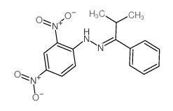 N-[(2-methyl-1-phenyl-propylidene)amino]-2,4-dinitro-aniline structure