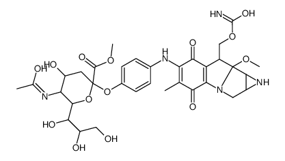 7-N-(4-O-sialosylphenyl)-9-methoxymitosane methyl ester structure