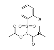 N',N'-dimethyl-N-2-bromo-benzenesulfonyl-N-acetoxy-carbamide结构式