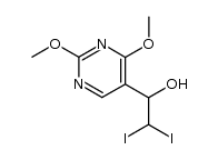 5-(1-hydroxy-2,2-diiodoethyl)-2,4-dimethoxypyrimidine结构式